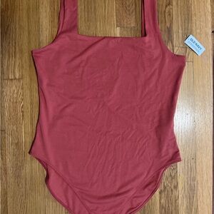 Old Navy Brick Red Sleeveless Bodysuit